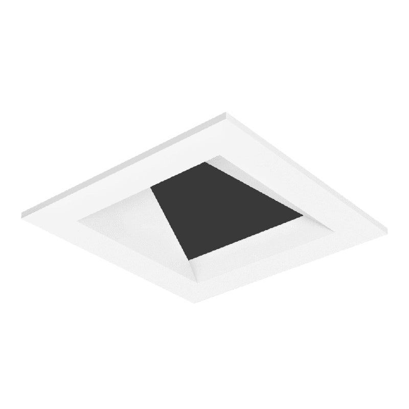 Visual Comfort Architectural EN3SFB-HS Modern 3" Entra LED Flanged Adjustable Downlight Square Trim - Style: Bevel - Aperture: Shower (Sandblasted Lens) - Finish: Silver