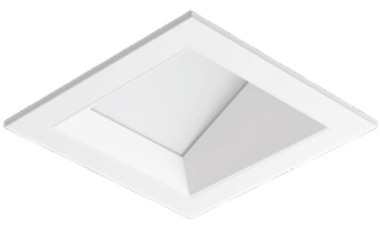 Visual Comfort Architectural ENCL2SRF-L12935WN-W-W Entra CL 2IN Square Wall Wash Flanged Trim / Remodel Housing, CCT 3500K, Finish White W/ Reflector White