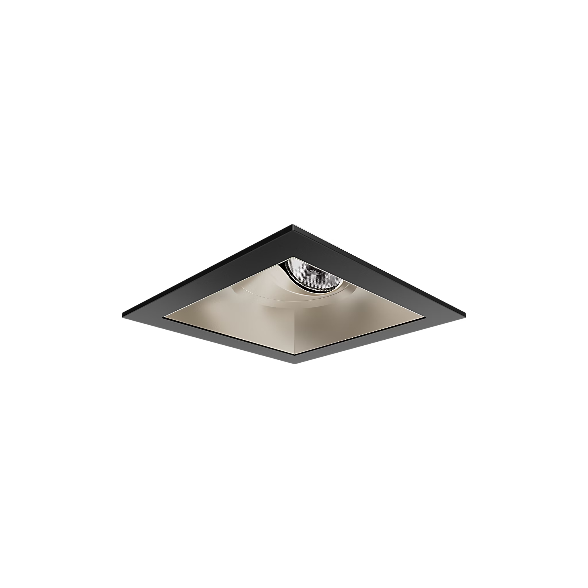 Visual Comfort Architectural ENCL3SRF-L15927AI-C-B Modern Entra CL 3" Square Remodel Flanged Light - CCT: 2700K - 15W - Reflector Finish: Champagne - Trim Finish: Black