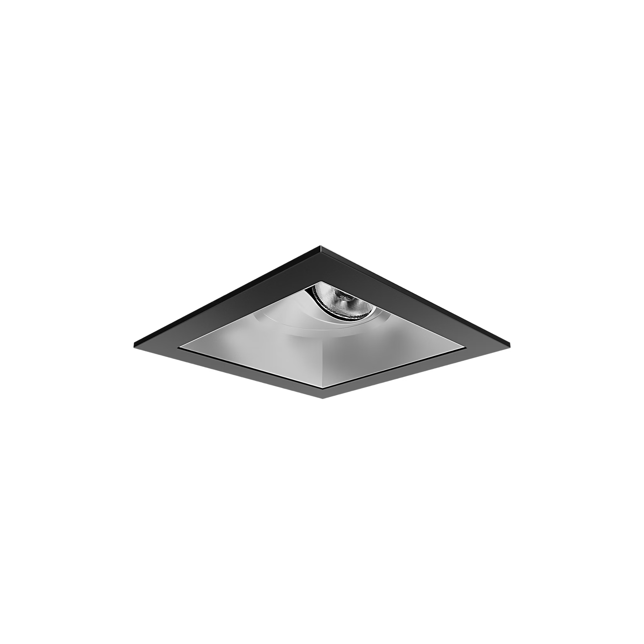 Visual Comfort Architectural ENCL3SRF-L15927DI-S-B Modern Entra CL 3" Square Remodel Flanged Light - CCT: 2700K - 15W - Reflector Finish: Nickel - Trim Finish: Black