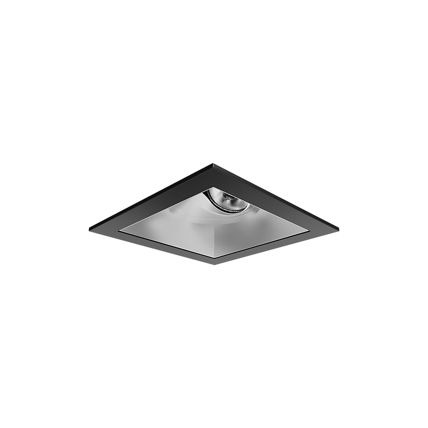 Visual Comfort Architectural ENCL3SRF-L12927DI-S-B Modern Entra CL 3" Square Remodel Flanged Light - CCT: 2700K - 12W - Reflector Finish: Nickel - Trim Finish: Black