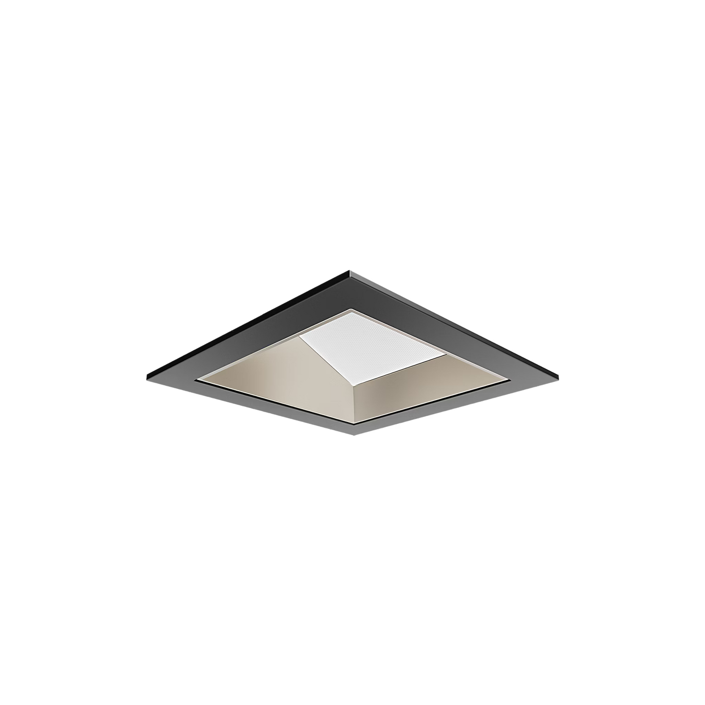 Visual Comfort Architectural ENCL3SRF-L12927WI-C-B Modern Entra CL 3" Square Remodel Flanged Light - CCT: 2700K - 12W - Reflector Finish: Champagne - Trim Finish: Black