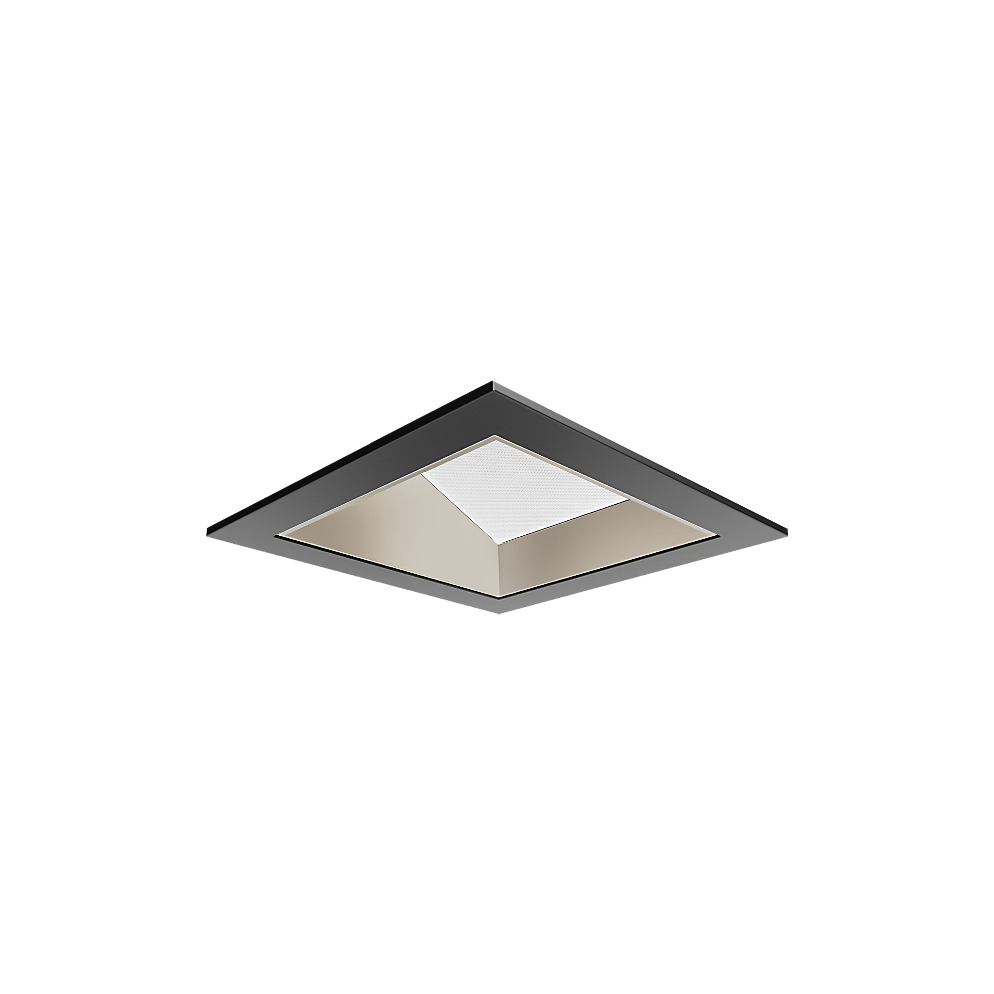 Visual Comfort Architectural ENCL3SRF-L12927WI-C-B Modern Entra CL 3" Square Remodel Flanged Light - CCT: 2700K - 12W - Reflector Finish: Champagne - Trim Finish: Black