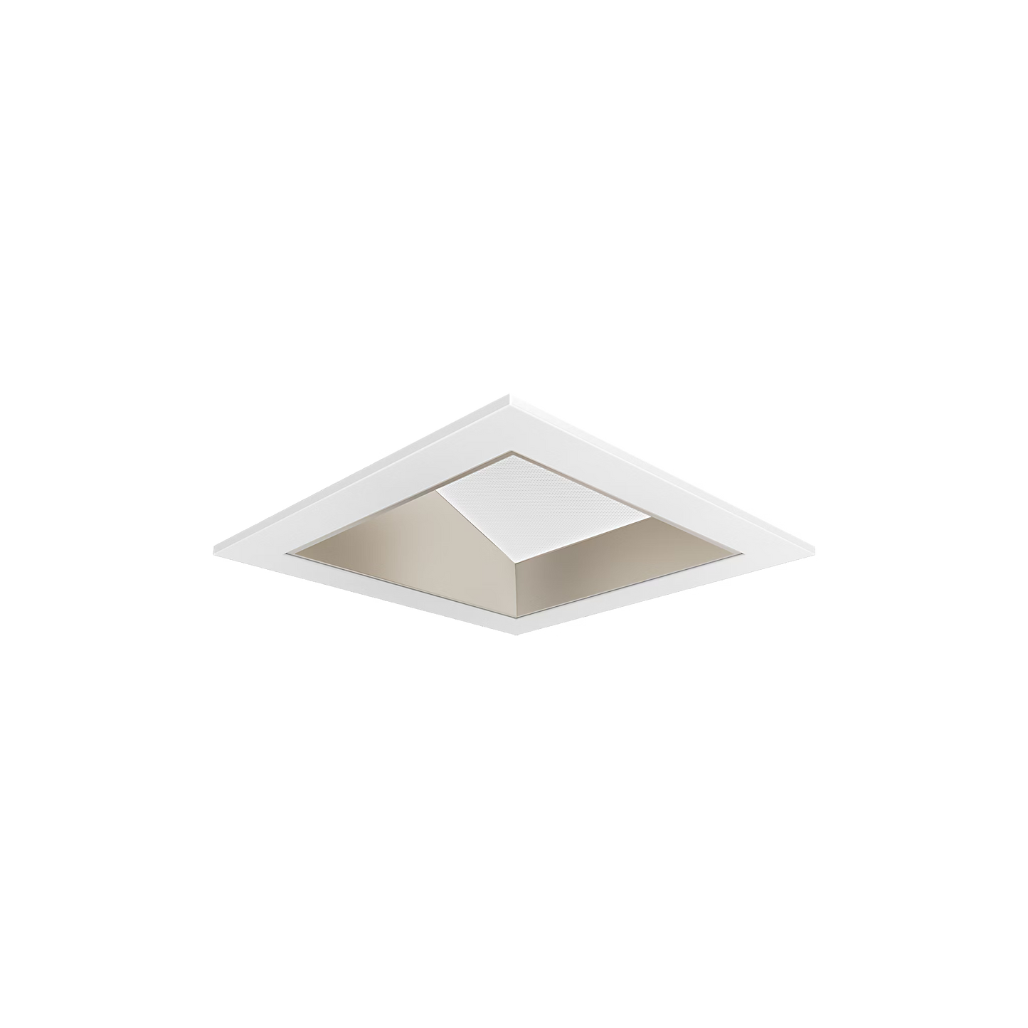 Visual Comfort Architectural ENCL3SRF-L12927WI-C-W Modern Entra CL 3" Square Remodel Flanged Light - CCT: 2700K - 12W - Reflector Finish: Champagne - Trim Finish: White