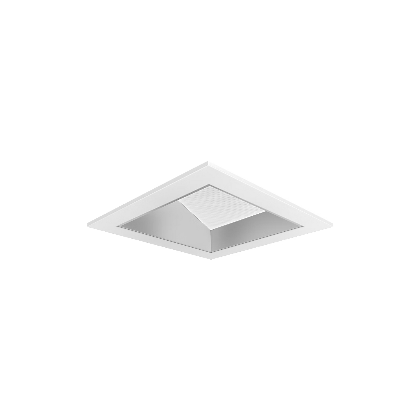 Visual Comfort Architectural ENCL3SRF-L12927WI-S-W Modern Entra CL 3" Square Remodel Flanged Light - CCT: 2700K - 12W - Reflector Finish: Satin Nickel - Trim Finish: White