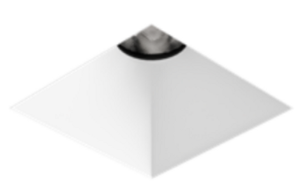 Visual Comfort Architectural ENCL3SLD-935W Entra CL 3" Square Flangeless LED Downlight, Color Temperature 3500K, White Reflector Finish