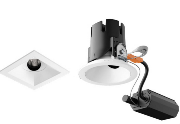 Visual Comfort Architectural ENCL3SRF-L15927WN-B-B Entra CL 3" Flanged Light - 15W 2700K Black Reflector/Black Trim