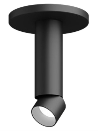 Visual Comfort Architectural ENCY2RS-L129WD2A-UNV-BB 2" 12W Adjustable LED Cylinder, Surface Mount, Reflector Finish/Cylinder Finish: Black/Black, Color Temperature: Warm Dim 3000K - 1800K, Beam Spread: 20°