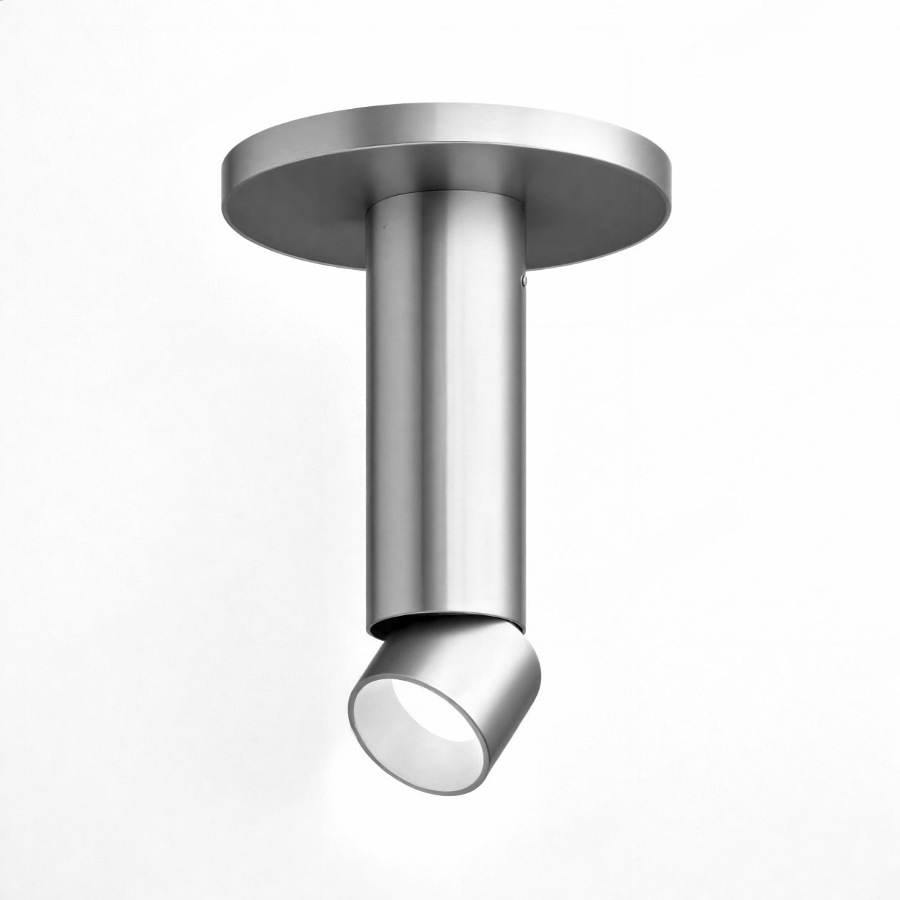 Visual Comfort Architectural ENCY2RS-L129WD4A-UNV-AA ENTRA 2" 12W Adjustable LED Cylinder – Warm Dim – 90 CRI – Surface Mount (Canopy) – 40° Beam – Brushed Aluminum/Brushed Aluminum