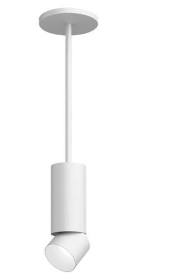 Visual Comfort Architectural ENCY3RP-L129271A-UNV-WW Adjustable Entra 3 Inch Cylinder Pendant Without Stem, CCT 2700K, White Finish / White Reflector