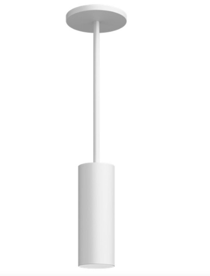Visual Comfort Architectural ENCY3RP-L159WD6D-UNV-AW 3" 15W Fixed LED Cylinder, Warm Dim, Pendant Mount, Reflector Finish/Cylinder Finish: Brushed Aluminum/White, Color Temperature: 3000K-1800K Warm Dim, Beam Spread: 60°