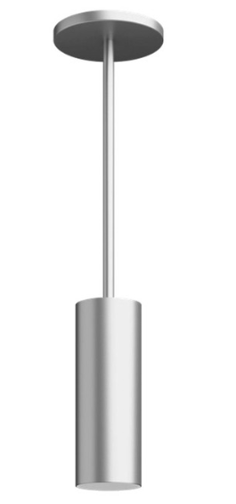 Visual Comfort Architectural ENCY3RP-L159WD4D-UNV-BA Entra 3 Inch Cylinder Pendant Without Stem, CCT 3000K Warm, Dim, Brushed Aluminum Finish / Color Black