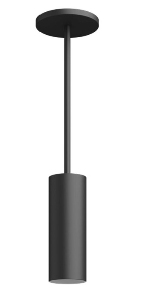 Visual Comfort Architectural ENCY3RP-L159WD6D-UNV-BB Entra 3 Inch Cylinder Pendant Without Stem, CCT 3000K Warm, Dim, Black Finish / Color Black