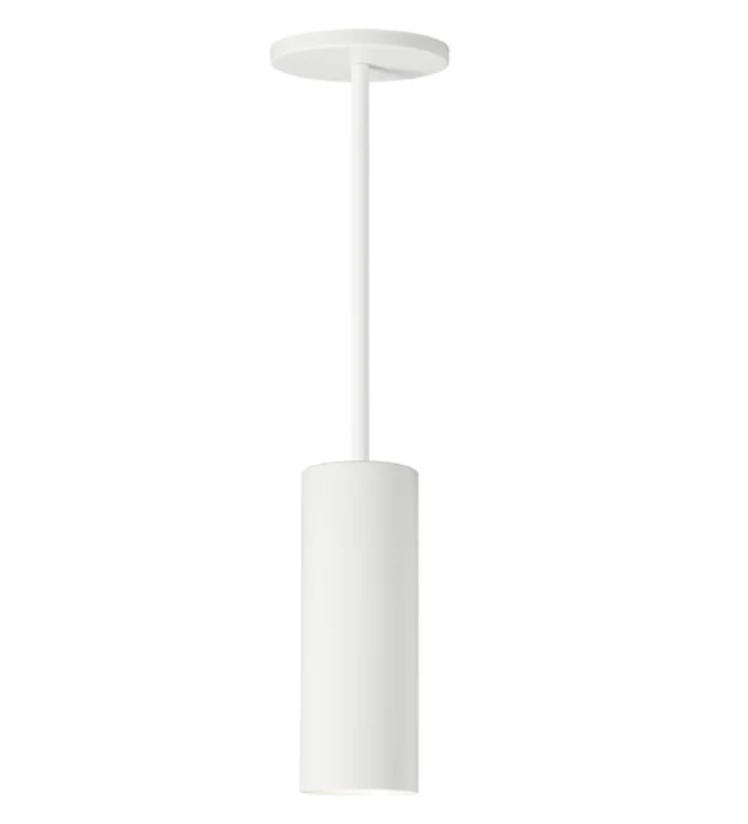 Visual Comfort Architectural ENCY3RP-L159WDWW-UNV-AW 3" 15W Wall Wash LED Cylinder, Warm Dim, Pendant Mount, Reflector Finish/Cylinder Finish: Brushed Aluminum/White, Color Temperature: Warm Dim 3000-1800K
