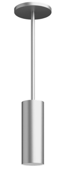 Visual Comfort Architectural ENCY3RP-L199306D-UNV-BA Entra 3 Inch Cylinder Pendant Without Stem, CCT 3000K Warm Dim, Brushed Aluminum Finish / Black Color