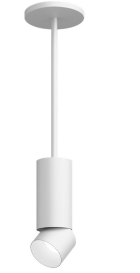 Visual Comfort Architectural ENCY3RP-L199304D-UNV-WB Entra 3 Inch Cylinder Pendant Without Stem, CCT 3000K Warm Dim, White Finish / Black Color