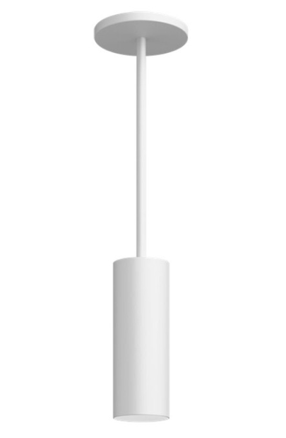 Visual Comfort Architectural ENCY3RP-L199272D-UNV-WW ENTRA 3" 19W Fixed LED Cylinder, Pendant Mount, White Reflector, White Cylinder, Color Temperature: 2700K, 25° Beam Spread