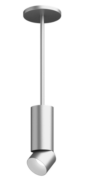 Visual Comfort Architectural ENCY3RP-L199WD6A-UNV-AA Entra 3 Inch Cylinder Pendant Without Stem, CCT 3000K Warm Dim, Brushed Aluminum Finish / Brushed Aluminum Color