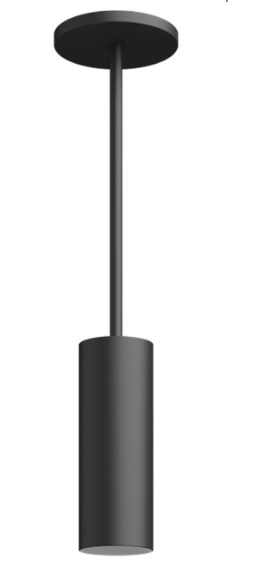 Visual Comfort Architectural ENCY3RP-L199WD6D-UNV-AB Entra 3 Inch Fixed Cylinder Pendant Without Stem, CCT 3000K Warm Dim, Brushed Aluminum Finish / Black Color