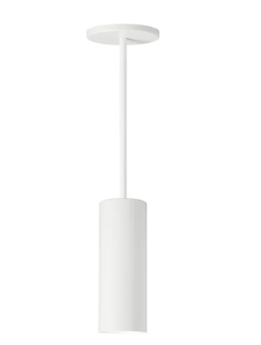 Visual Comfort Architectural ENCY3RP-L199WD1D-UNV-BW ENTRA 3" 19W Fixed LED Cylinder, Pendant Mount, Black Reflector, White Cylinder, Color Temperature Warm Dim, 18° Beam Spread