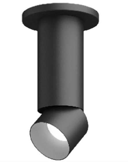 Visual Comfort Architectural ENCY3RS-L159WD6A-UNV-AB 3" 15W Adjustable LED Cylinder, Warm Dim, Surface Mount, Reflector Finish/Cylinder Finish: Brushed Aluminum/Black, Color Temperature: Warm Dim 3000-1800K, Beam Spread: 60°