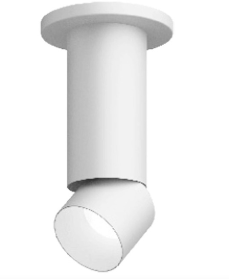 Visual Comfort Architectural ENCY3RS-L159WD1A-UNV-AW 3" 15W Adjustable LED Cylinder, Warm Dim, Surface Mount, Reflector Finish/Cylinder Finish: Brushed Aluminum/White, Color Temperature: Warm Dim 3000-1800K, Beam Spread: 18°