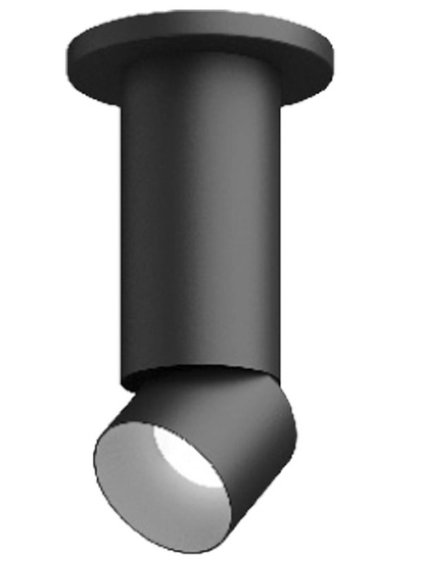 Visual Comfort Architectural ENCY3RS-L159WD6A-UNV-BB Entra 3 Inch LED Adjustable Cylinder Ceiling Light, CCT Warm Dim, Black Finish / Black Color