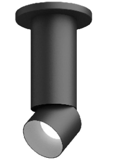 Visual Comfort Architectural ENCY3RS-L159WD1A-UNV-WB Entra 3 Inch LED Adjustable Cylinder Ceiling Light, CCT Warm Dim, Black Finish / White Color