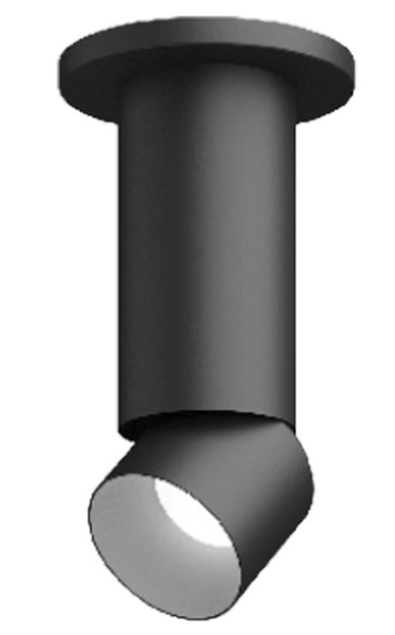 Visual Comfort Architectural ENCY3RS-L199306A-UNV-BB Entra 3 Inch LED Adjustable Cylinder Ceiling Light, CCT 3000K, Black Finish / Black Finish