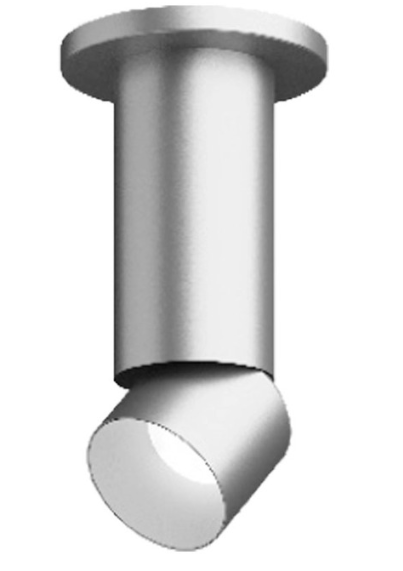 Visual Comfort Architectural ENCY3RS-L199WD2A-UNV-BA Entra 3 Inch LED Adjustable Cylinder Ceiling Light, CCT 3000K Warm Dim, Brushed Aluminum Finish / Black Color