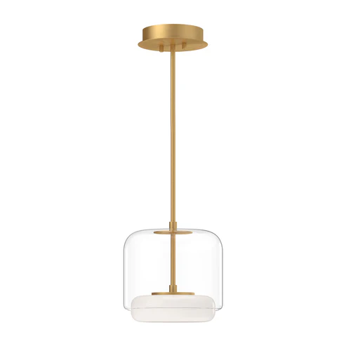 Kuzco Lighting PD70610-CL/BG-UNV Enkel LED 10 inch Pendant Ceiling Light Cleared Brushed Gold Finish