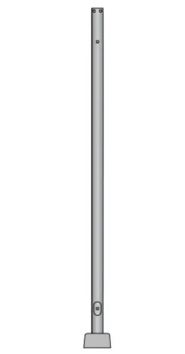 EnvisionLED ENV-RD-SALM-12FT-5G-AB 12-ft Straight Aluminum Pole, 5-in Round