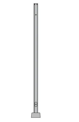 EnvisionLED ENV-RD-SS-16FT-4-11G-AB 16-ft Straight Steel Pole, 4-in Round, 11 Gauge