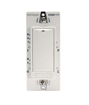 Wattstopper EOSW-111-LA Single Relay Rf Wall Switch - With Neutral Wire - 120-277v - Light Almond Finish