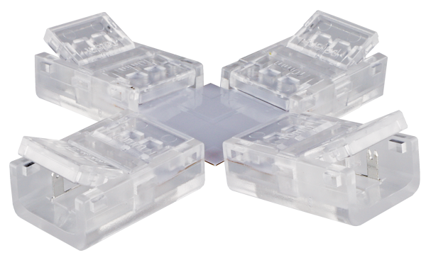 ELCO Lighting EPSD28XCB10 Tape to Tape Light X-Connector - for E44CB Series - Clear