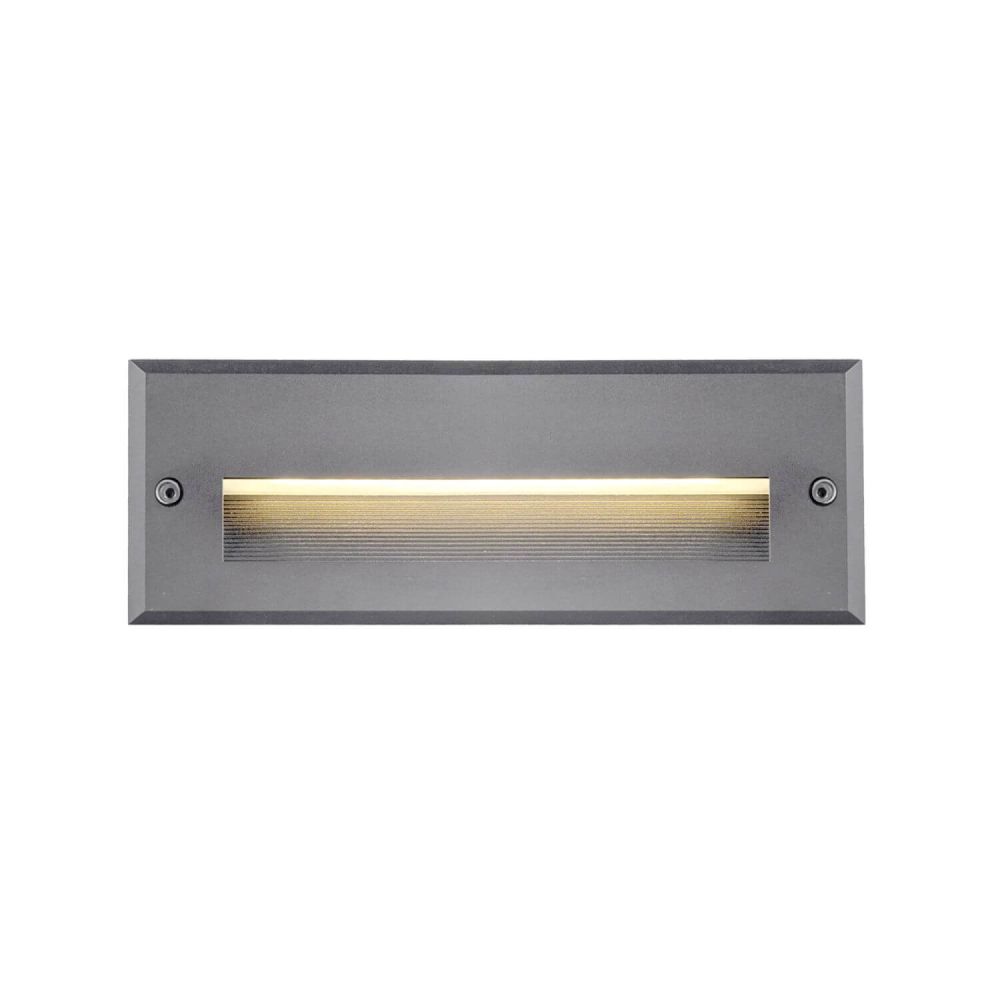 Kuzco Lighting ER72410-GY Newport 10 inch LED Outdoor Step Light with Frosted Glass, Color Temperature 3000K, Wattage 9W, Gray Finish