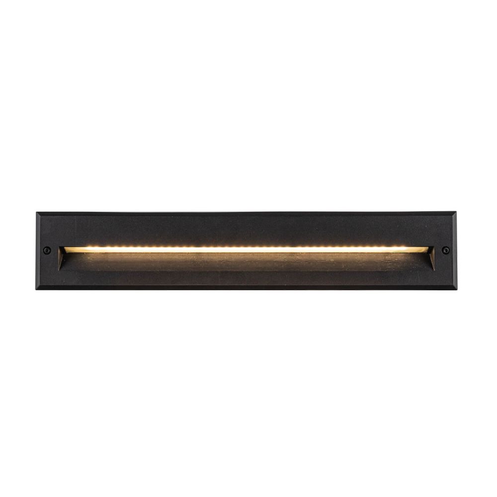 Kuzco Lighting ER72420-BK Newport 19 inch LED Outdoor Step Light in Black with Frosted Glass Diffuser, Color Temperature 3000K, Voltage 120V, Wattage 16