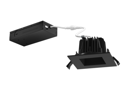 Elco Lighting ERT487CT5BB 4" LED High Lumen Square Reflector Insert with 5-CCT Switch & 3-Lumen Switch, Wattage 10/14/18W, Color Temperature 2700K-5000K, Voltage 120-277V, All Black