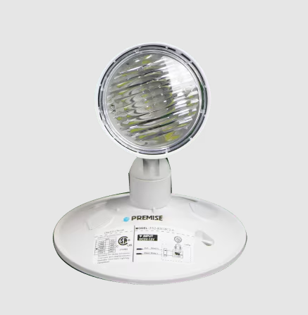 Eiko ES2-RH1PC7-6 Single Remote Head Emergency Light, Wattage 7W, Thermoplastic, 6-12VDC