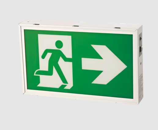 Eiko ES2-RM1SC2B-3 Steel RM Exit Sign, Wattage 2W, Voltage 120-347V, Battery Backup