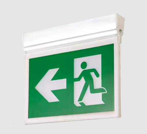 Eiko ES2-RM2EL2B-3 Edge Lit Swing RM Exit Sign, Wattage 2W, Battery Back-Up, Voltage 120-347V