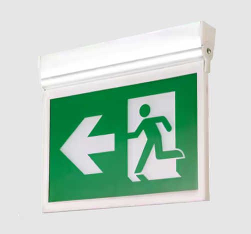 Eiko ES2-RM2EL2U-3 Edge Lit Swing RM Exit Sign, Wattage 2W, Voltage 120-347V UDC, 6-24VDC