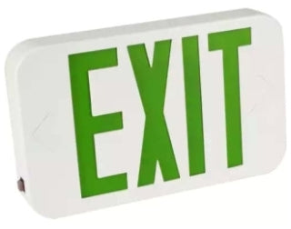 Orbit ESBLM-W-R Micro Led Exit Sign Battery Backup White Housing Red Letters