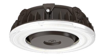 ESL Vision ESL-CP-R-2555W-13050-BZ LED Round Canopy Light, Selectable Wattage 25W–40W–55W, MCTP 3000K–4000K–5000K, Bronze Finish