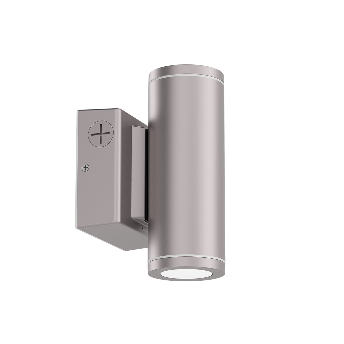 ESL Vision ESL-CYL-R3-15W-13050-MSWM Wall-Mounted Cylinder, 3" Round, 15W, 1,667 Lumens, Adjustable Up/Down Light, Selectable CCT (3000K/4000K/5000K), 45° Beam Angle, Matte Silver Finish, Integrated On/Off Photocell