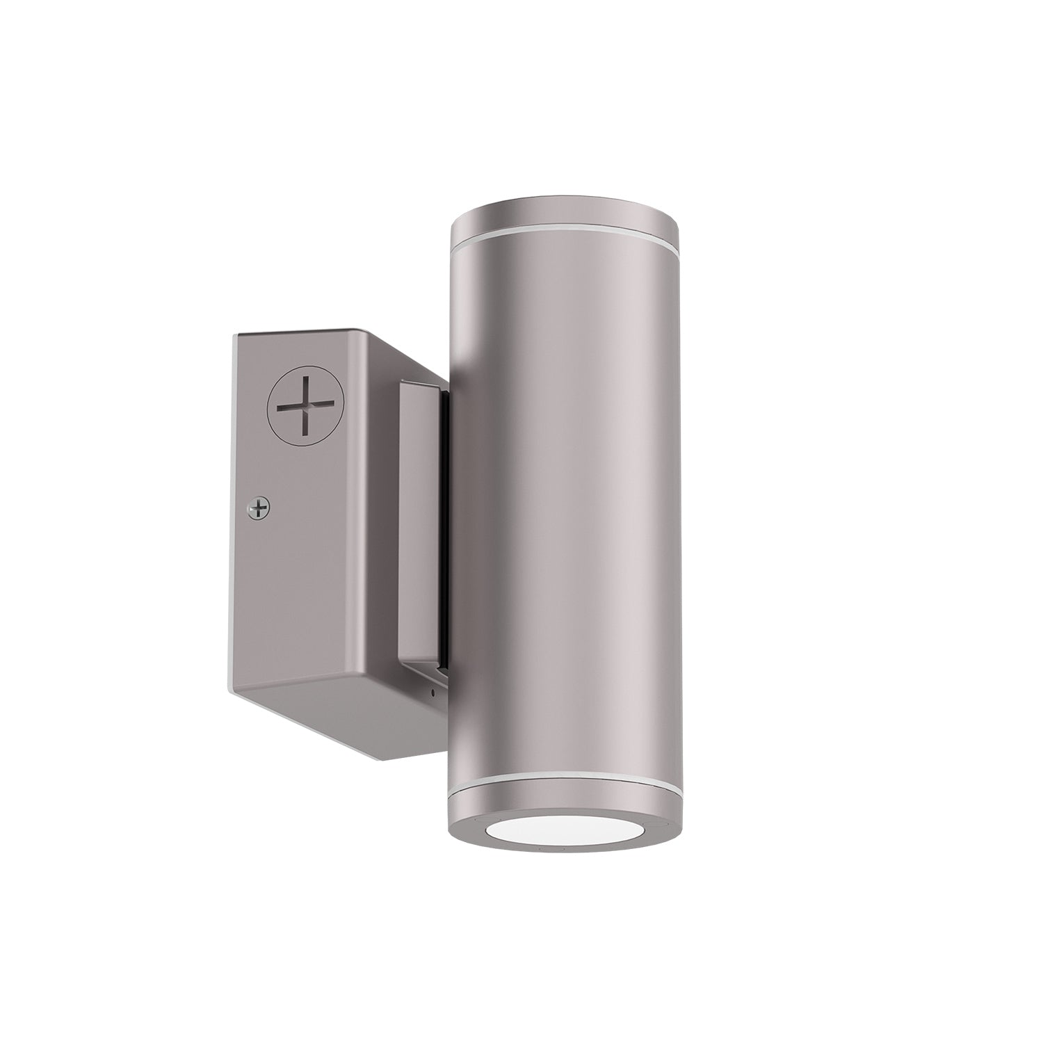 ESL Vision ESL-CYL-R3-15W-13050-MSWM Wall-Mounted Cylinder, 3" Round, 15W, 1,667 Lumens, Adjustable Up/Down Light, Selectable CCT (3000K/4000K/5000K), 45° Beam Angle, Matte Silver Finish, Integrated On/Off Photocell