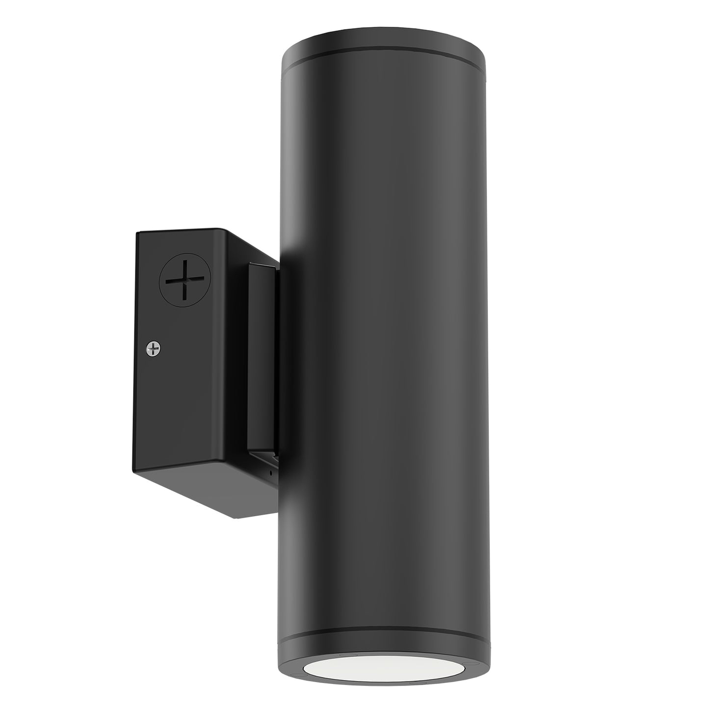 ESL Vision ESL-CYL-R4-20W-13050-BKWM Wall-Mounted Cylinder, 4" Round, 20W, 2,640 Lumens, Adjustable Up/Down Light, Selectable CCT (3000K/4000K/5000K), 45° Beam Angle, Black Finish, Integrated On/Off Photocell