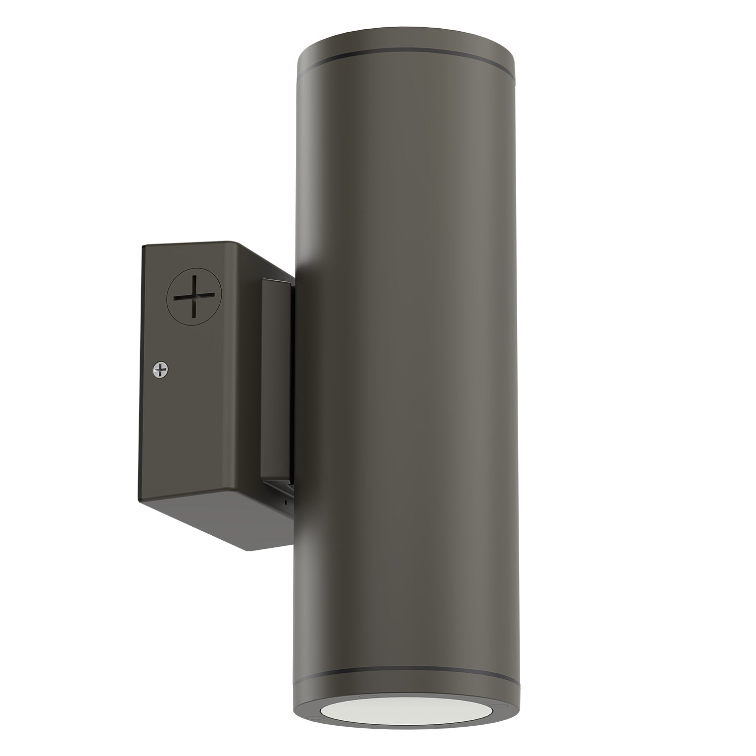 ESL Vision ESL-CYL-R4-20W-13050-BZWM Wall-Mounted Cylinder, 4" Round, 20W, 2,640 Lumens, Adjustable Up/Down Light, Selectable CCT (3000K/4000K/5000K), 45° Beam Angle, Bronze Finish, Integrated On/Off Photocell