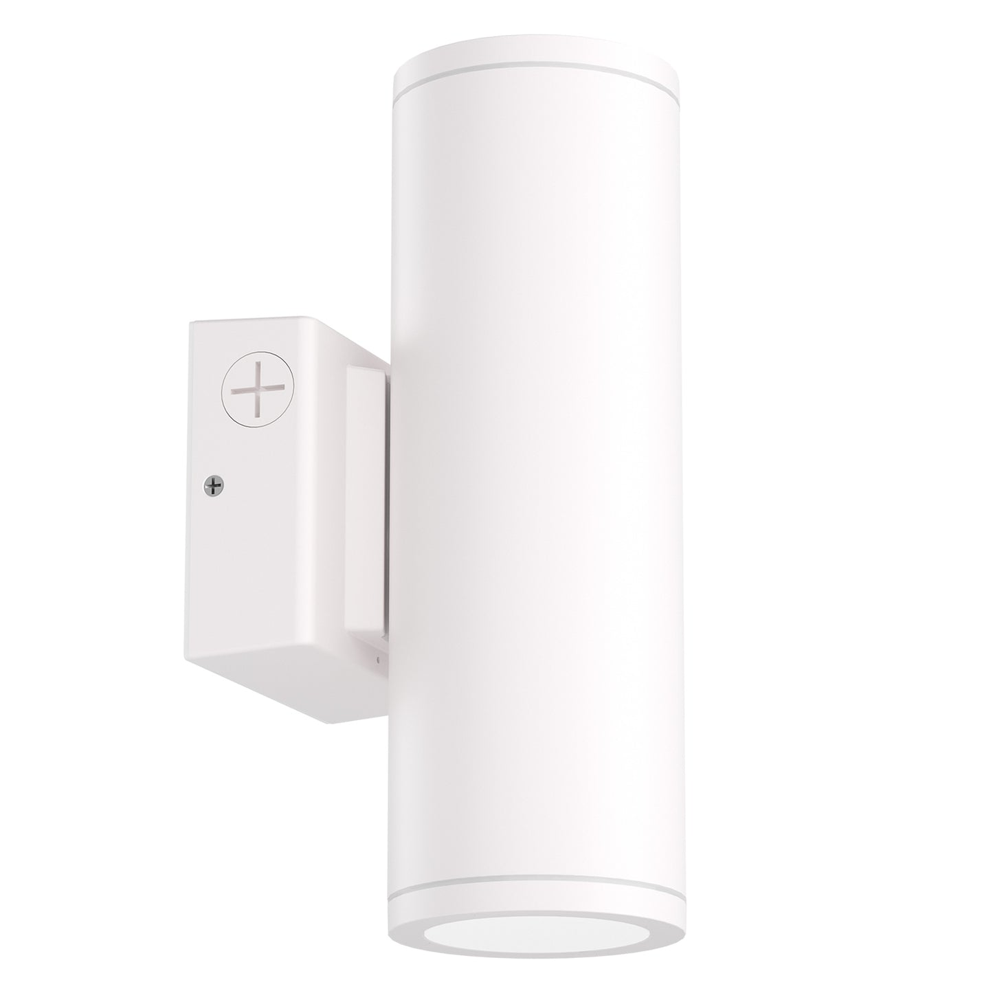 ESL Vision ESL-CYL-R4-20W-13050-WHWM Wall-Mounted Cylinder, 4" Round, 20W, 2,640 Lumens, Adjustable Up/Down Light, Selectable CCT (3000K/4000K/5000K), 45° Beam Angle, White Finish, Integrated On/Off Photocell