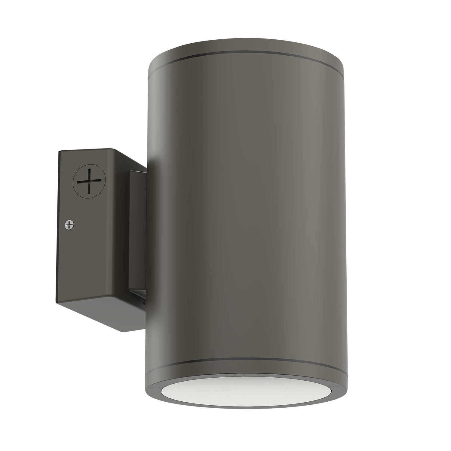 ESL Vision ESL-CYL-R6-35W-13050-BZWM Round 6" Wall Mount Cylinder Up & Down Light, Wattage 35W, Lumens 5,075 lm, Color Temperature 3000/4000/5000K, 45 Degree Beam, With on/off Photocell Integrated, Bronze Finish